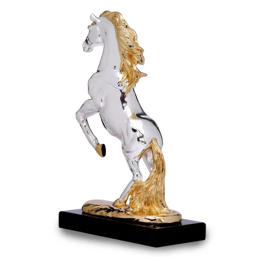 Silver Plated Horse Statue - Feature: Durable