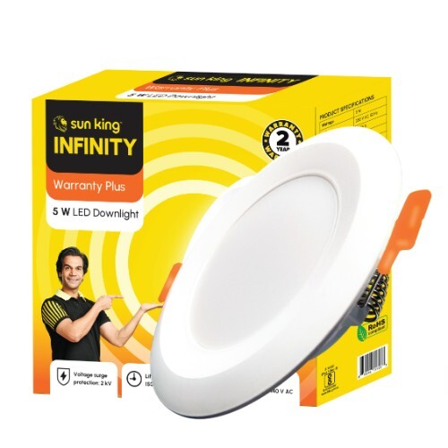 Sun King Energy-Efficient 5W Recessed Led Downlights For Home & Office, Natural White - Features: Good Quality
