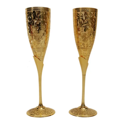 Goldenwine Glass Set - Color: Golden