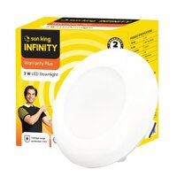 Round Sun King Energy-efficient 3w Recessed Led Downlights For Home & Office - Body Material: Ceramic