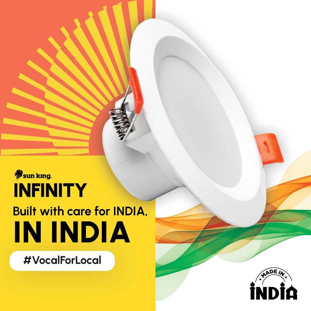 Sun King Energy-efficient 7w Recessed Led Downlights For Home & Office - Color: White