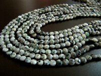 Natural K2nite Jasper Faceted Round Coin Shape Briolette Beads Size 4mm