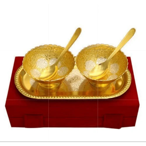 Silver Bowls Set - Color: Golden