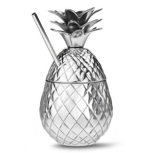 Silver Pineapple Mug - Material: Brass