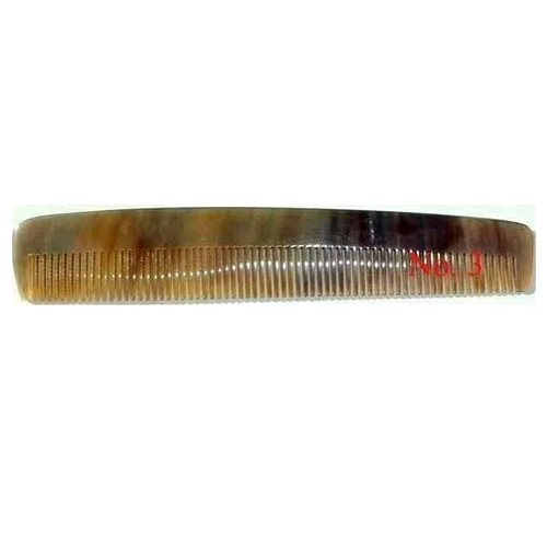 Natural Horn Comb - Color: Brown