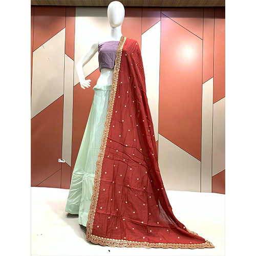 Chanderi Cotton Marrun Dupatta