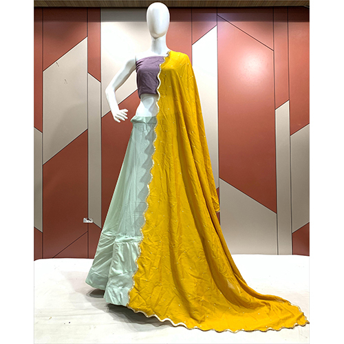 Vichitra Yellow Dupatta
