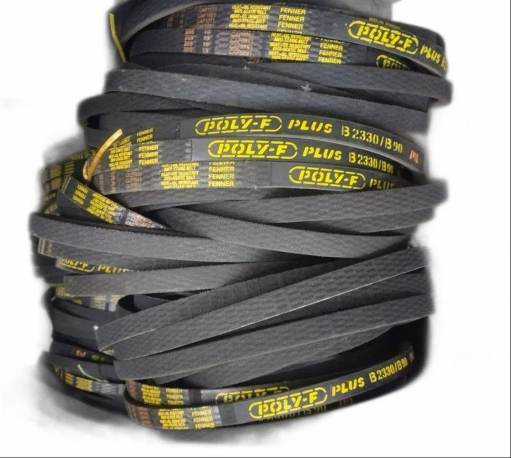 Fenner Variable Speed Belts For Textile Industry - Rubber With Polyester & Aramid Fibers, 10-80 Mm, Green/black | Heat, Oil, Abrasion Resistant, High Load Capacity, Maintenance Free