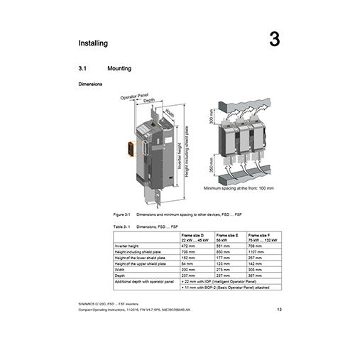 Siemens Vvvf(V F Control) Sinamic - Application: Industrial