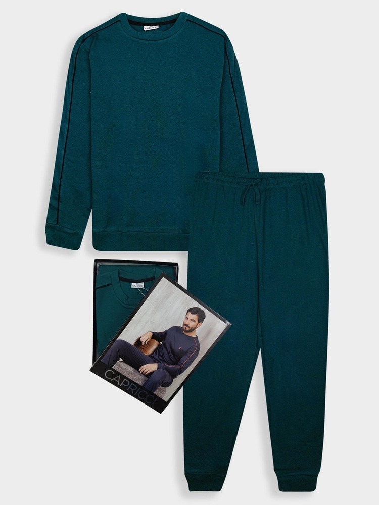 Mens's Interlock Winter Green Pyjama Set