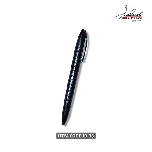 Jd-38 Stylus Twisting Open Action Personalized Shiny Royal Blue Metal Ball Pen - Color: Black