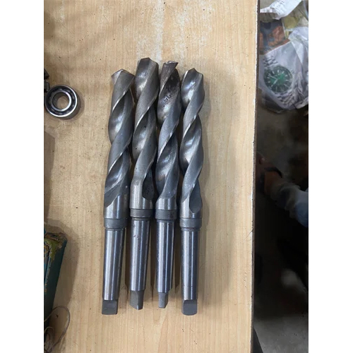 HSS Taper Shank Drills - High-Speed Steel, 13mm Diameter, 7 Inch Length - Sleek Black Finish, Industrial Use for Precision Drilling