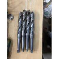 Hss Taper Shank Drills - High-speed Steel, 13mm Diameter, 7 Inch Length - Sleek Black Finish, Industrial Use For Precision Drilling