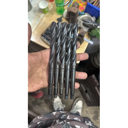 13 Mm HSS Taper Shank Drill - 7 Inch Length, 13 Millimeter Diameter, Sleek Black Finish | Durable High-Speed Steel for Industrial Applications