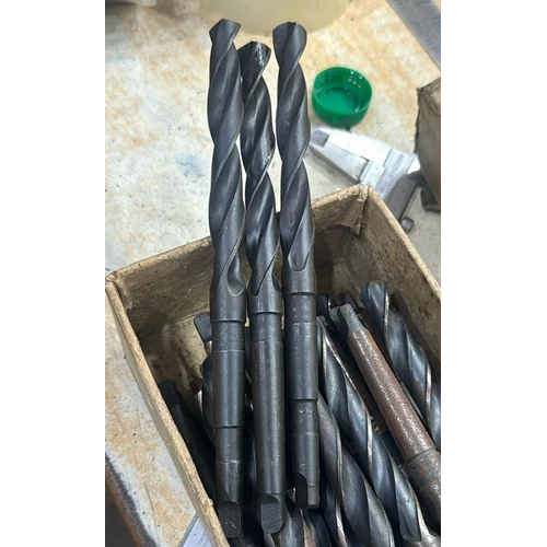 13 Mm Hss Taper Shank Drill - 7 Inch Length, 13 Millimeter Diameter, Sleek Black Finish | Durable High-speed Steel For Industrial Applications