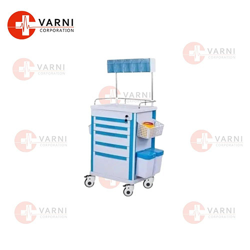 Hospital Anesthesia Trolley - Color Code: White