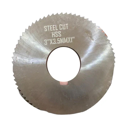 HSS Slitting Saws - High-Speed Steel, 4 Inch Diameter, Silver Color, Round Shape | Ideal for Industrial Cutting of Metal, Plastic, and Wood