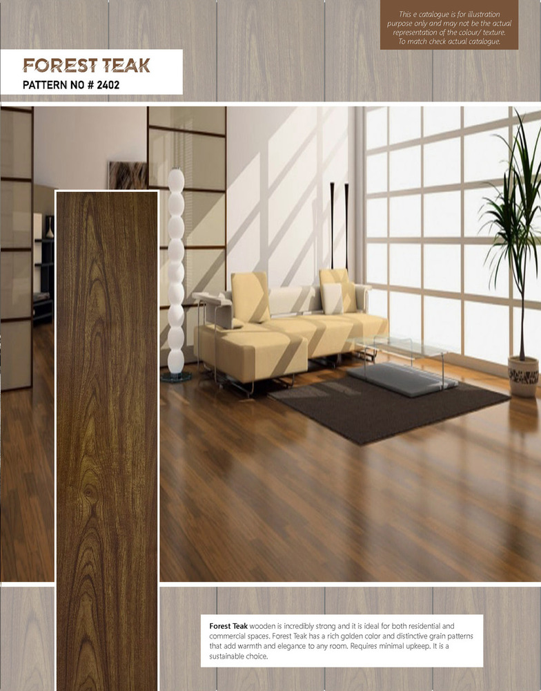 Water Proof Flooring - Pvc & Vinyl, Standard Size, Matt Finish | Eco-friendly, Termite & Stain Resistant, Slip & Scratch Resistant, Easy Cleaning