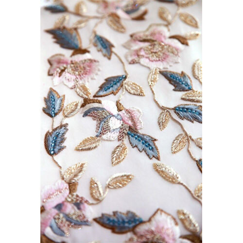 Embroidered Slub Cotton