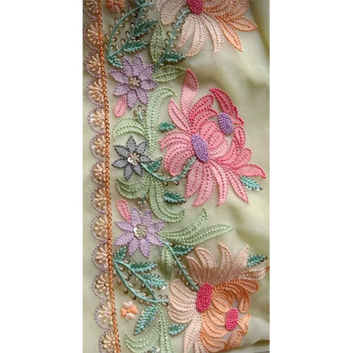 Embroidered Chiffon - 44-45 Inch Width | Standard Size, Plain Style, Ideal for Sarees, Lehengas, Blouses, Dupattas, Festive Wear