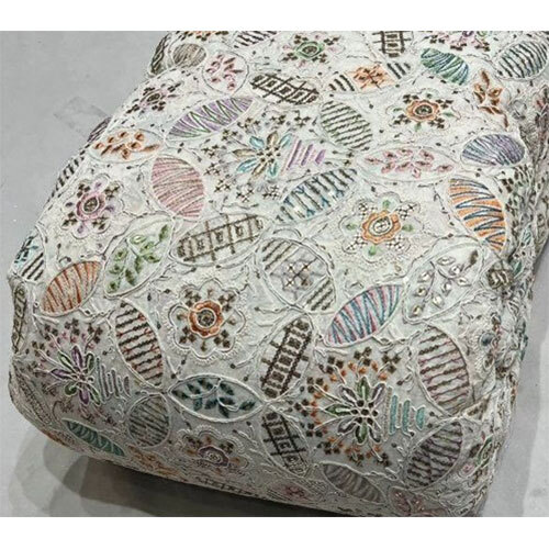 Embroidered cotton fabric