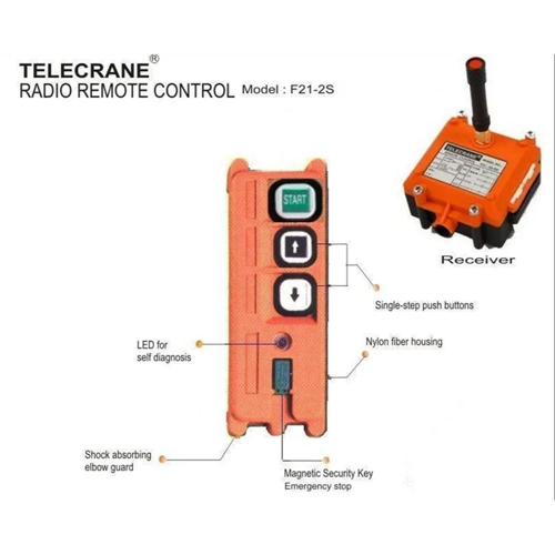 F21 2S Industrial Overhead Crane Radio Remote Control - Color: Orange