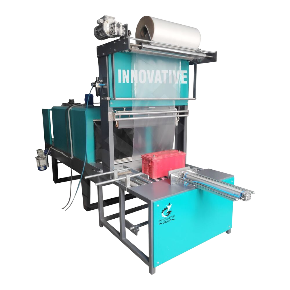Shrink Wrapping Machine - Mild Steel, 10000x1000x300 mm, Weight Color | Semi-Automatic, 1 Pcs/min Capacity, 4 m/m Shrink Speed, 400 kg Weight