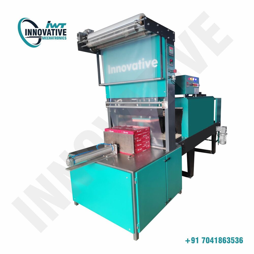 Shrink Wrapping Machine - Mild Steel, 10000x1000x300 Mm, Weight Color | Semi-automatic, 1 Pcs/min Capacity, 4 M/m Shrink Speed, 400 Kg Weight