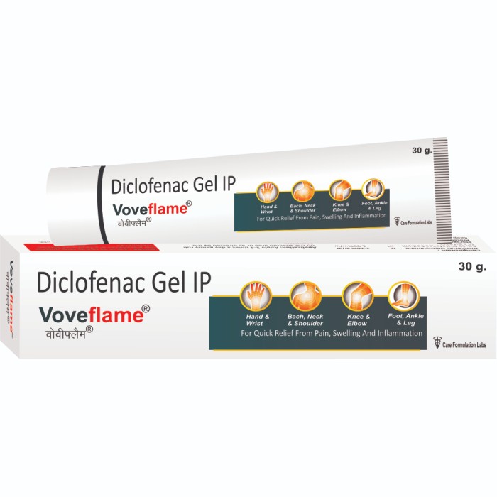 Diclofenac Diethylamine IP 1.16% w/w (Eq. to Diclofenac Sodium 1%w/w) In a gel base