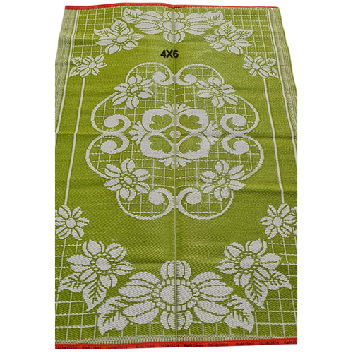 White And Green Plastic Mat