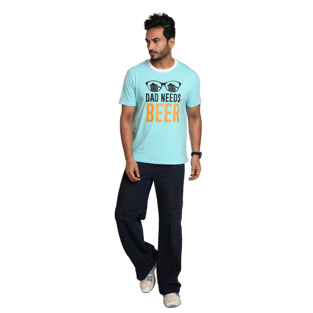 Men Poly Cotton T-Shirt - Cotton Blend | Comfortable Fit, Ideal for Casual Wear