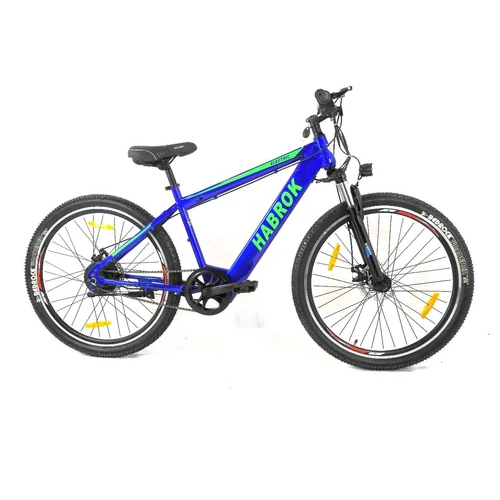 HABROK Steel  27.5 Single Speed E-Bike with Front Suspension Dual disc Brake