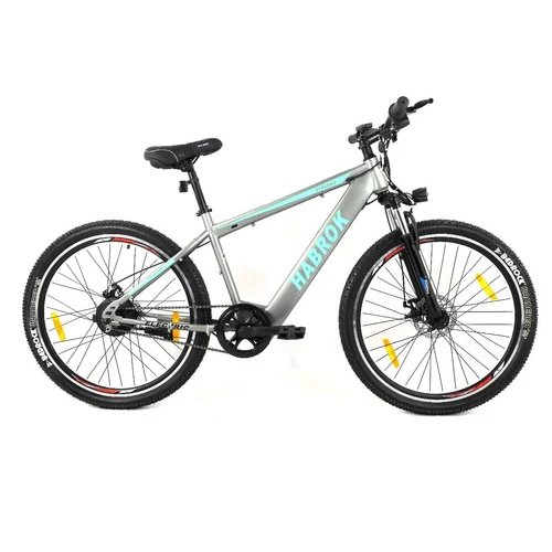 HABROK Steel  27.5 Single Speed E-Bike with Front Suspension Dual disc Brake