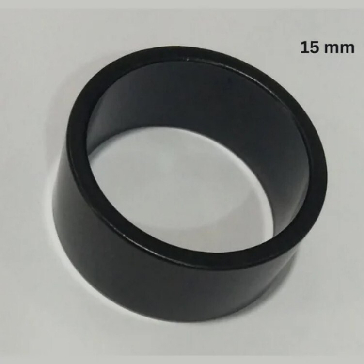 15mm Straight Alloy Spacer - Alloy Material, 15 Millimeter Dimensions | Ideal for Bicycles, Adjustable Height Stacking Options, 1-2 Year Warranty