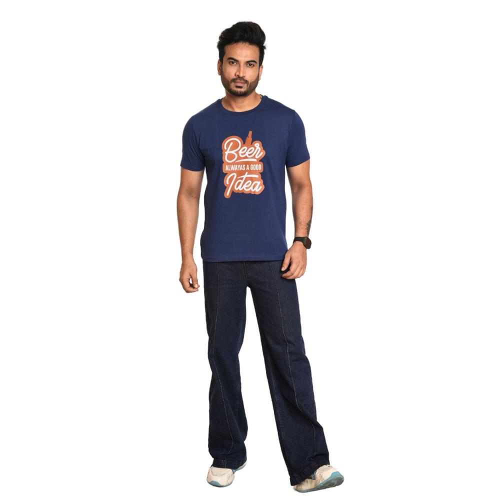 Printed Men Tshirt - Cotton & Cotton-Polyester Blend | Stylish and Comfortable Design for Everyday Wear