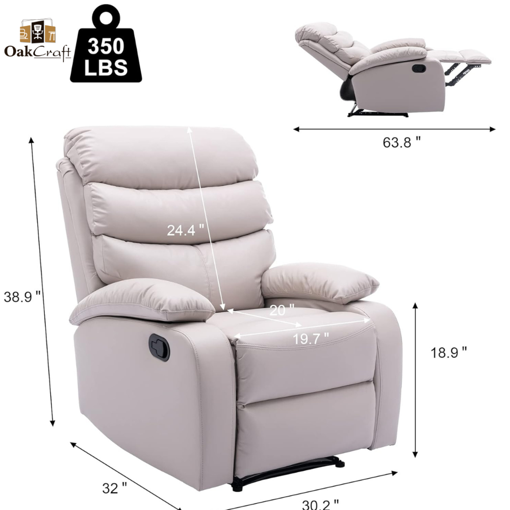Recliner Grey - Design: Plain