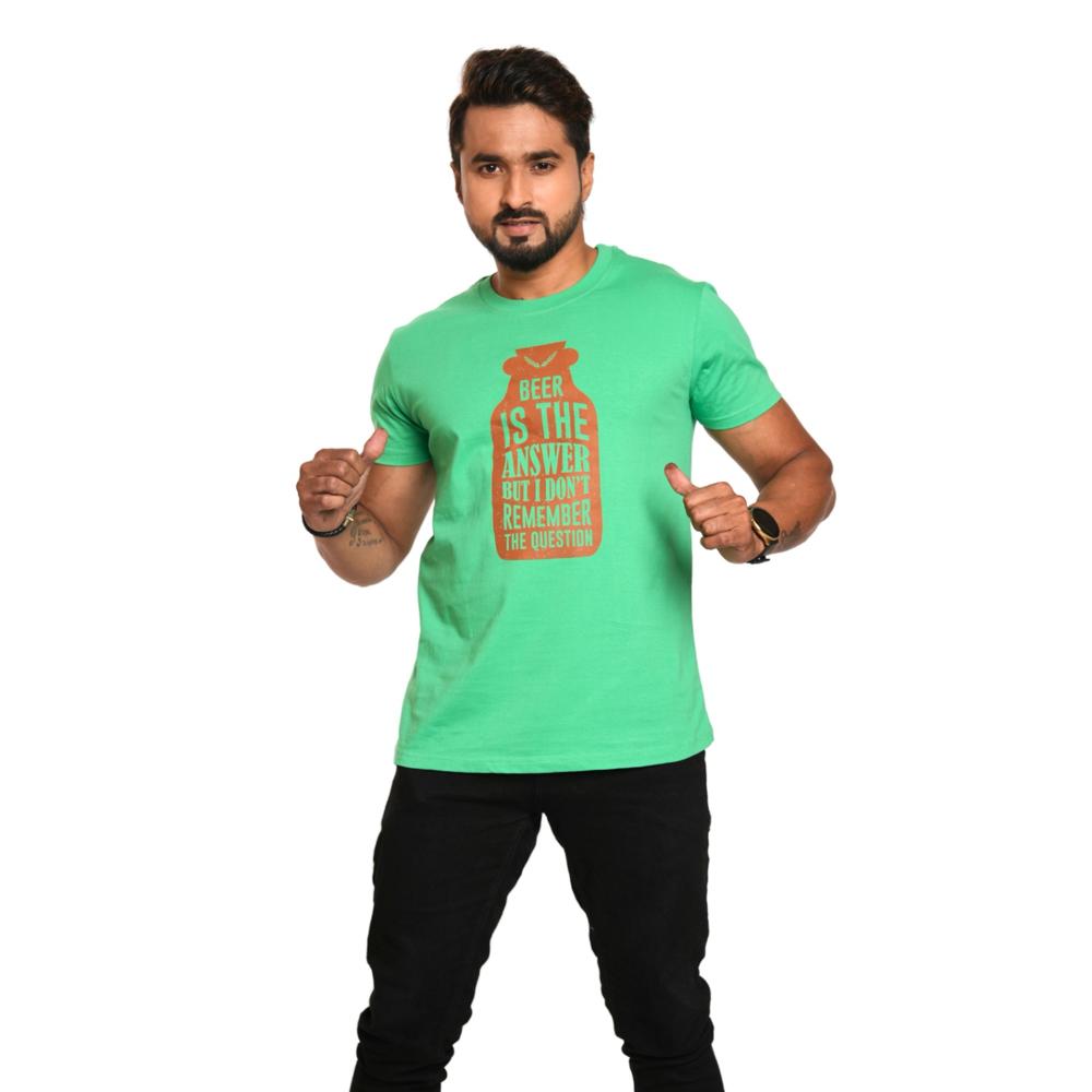 Cotton T-Shirt - Cotton & Polyester Blend | Stylish Design for Males, Breathable Fabric for Everyday Comfort