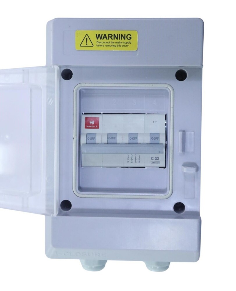 4way Ip65 Abs Mcb Box Three Phase With 32 Amp Mcb