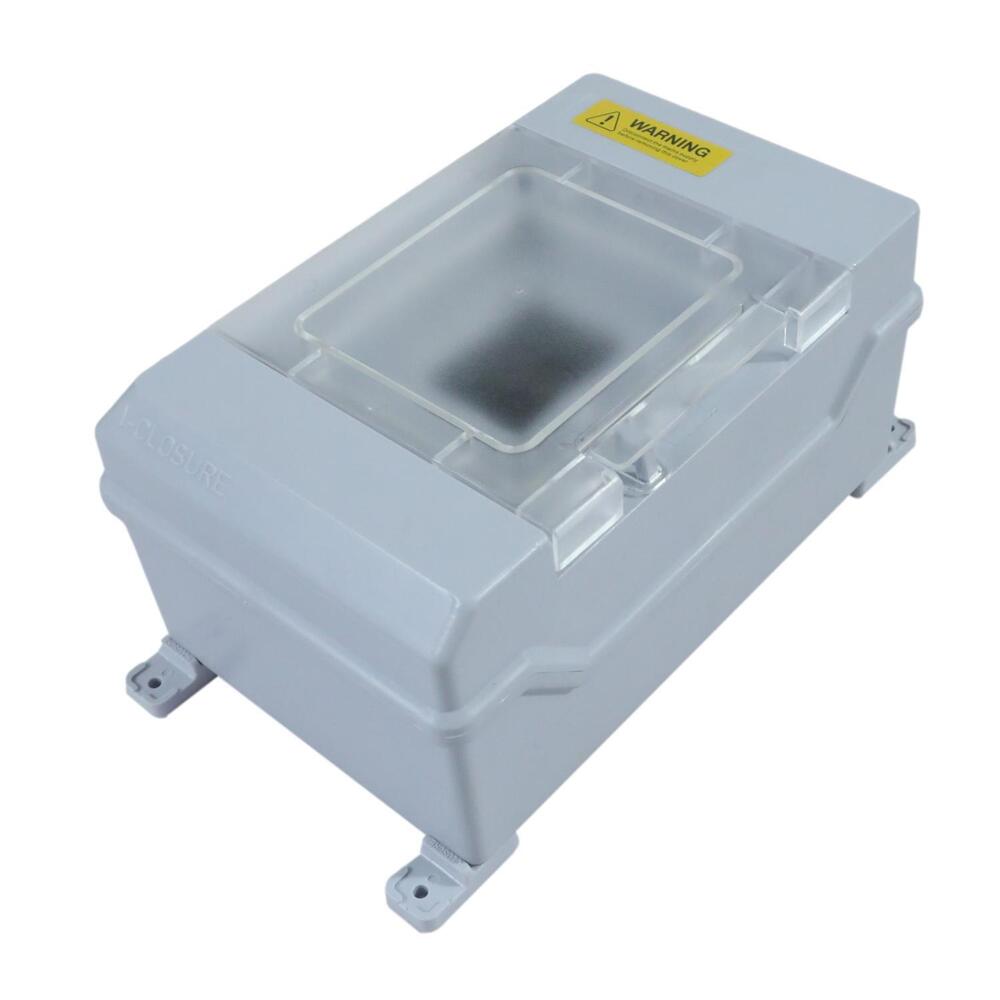 Pc Abs Enclosure 130 X 200 X 100 Mm Ip65 4 Way - Color: Grey