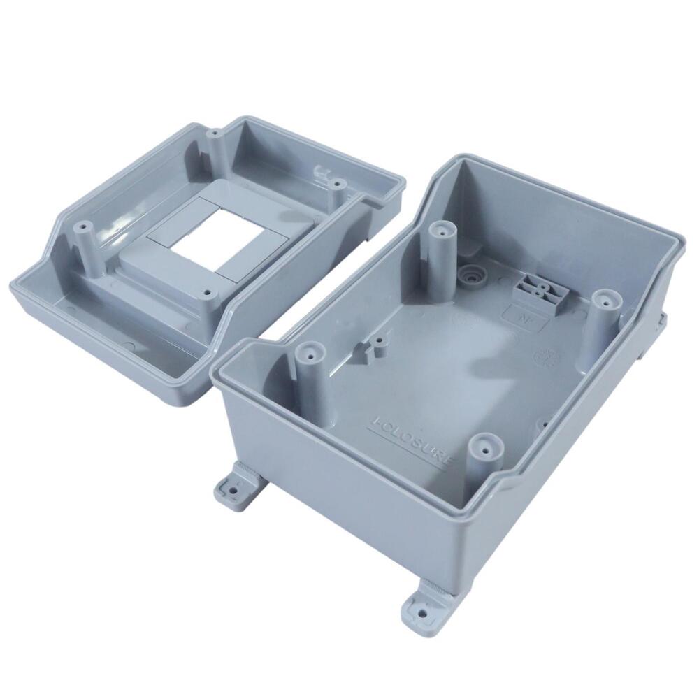 Pc Abs Enclosure 130 X 200 X 100 Mm Ip65 4 Way - Color: Grey