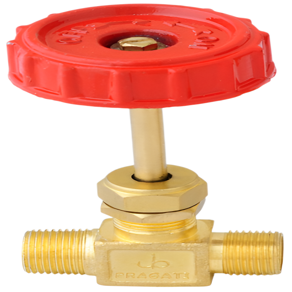 Brass Needle Control Valve - Color: Golden