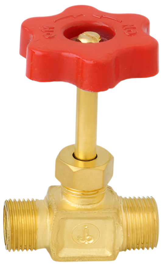 Brass Needle Control Valve - Color: Golden