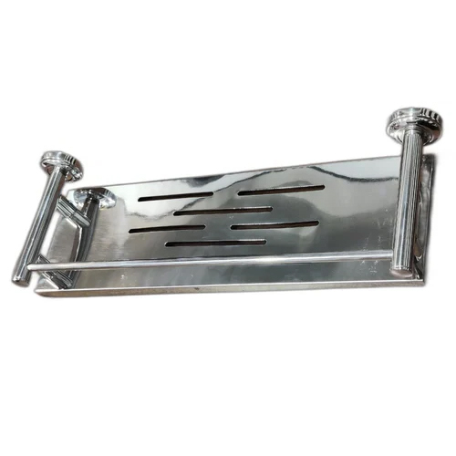 Stainless Steel Towel Rack - 24 Inch , Rectangular Stainless Steel Design, Glossy Silver Finish | Ideal for Hanging Towels and Clothing