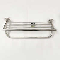 Stainless Steel Towel Rack - 24 Inch Size | Satin Silver Finish, Rectangular Design