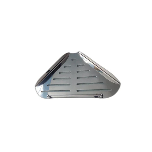 SS Bathroom Corner Shelf - Stainless Steel, 9x9 inches Triangular Shape, Silver Color with Satin Finish | Functional Storage & Stylish Display