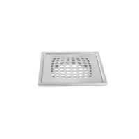 Ss Floor Drain - Stainless Steel, Different Sizes Available, Silver Color, Satin Glossy Finish, Sleek Square Design For Modern Spaces