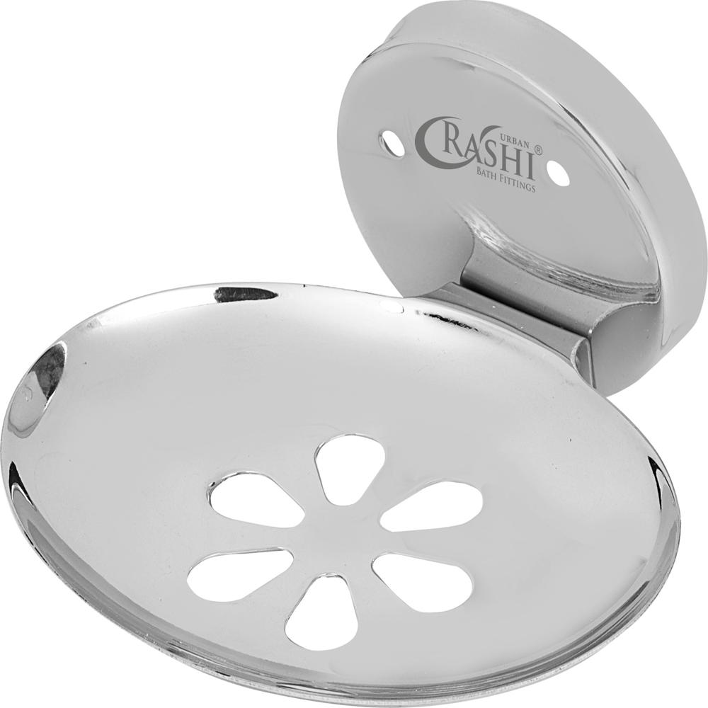 Stainless Steel Oval Soap Dish - Stainless Steel, Standard Size, Glossy Silver Finish | Oval Shape, Easy To Clean, Modern Design