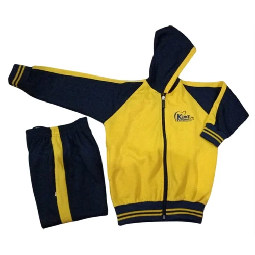 Black Yellow Kids School Tracksuit - Age Group: Children