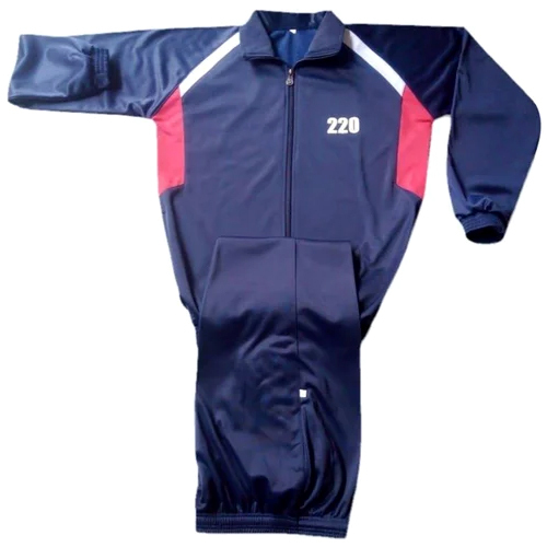 Men Blue Super Poly Tracksuit - Design: Solid