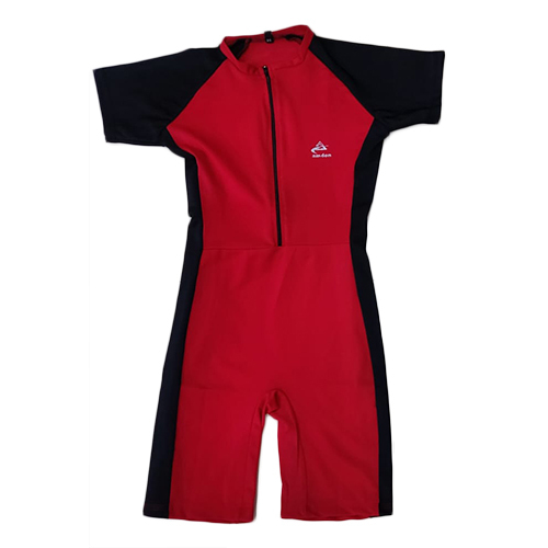 Kids Red And Black Swimming Costume